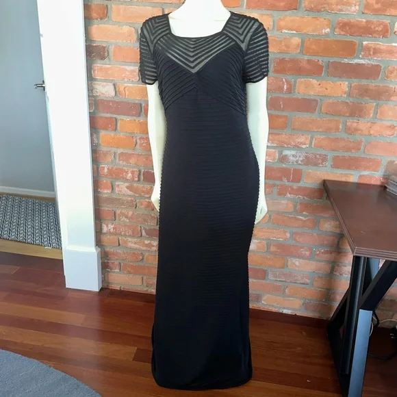 calvin klein polyester spandex dress Calvin Klein Dress Womens 6 Black Short Sleeve Sheath Zip Back Stretch